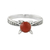 Carnelian and marcasite cocktail ring, 'Magical Cradle' - Marcasite-Paved Carnelian Cocktail Ring from Thailand thumbail