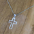 Sterling silver pendant necklace, 'Simply Faithful' - Sterling Silver Shining Cross Pendant Necklace from Thailand