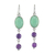 Chalcedony and amethyst dangle earrings, 'Pastel Holiday' - Chalcedony and Amethyst Dangle Earrings from Thailand