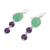 Chalcedony and amethyst dangle earrings, 'Pastel Holiday' - Chalcedony and Amethyst Dangle Earrings from Thailand