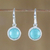 Sterling silver dangle earrings, 'Windows to the Sky' - Magnesite and Silver Dangle Earrings from Thailand (image 2) thumbail
