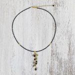 Multi-gemstone pendant necklace, 'Beautiful Cavern' - Multi-Gemstone Beaded Pendant Necklace from Thailand