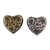 Decorative wood boxes, 'Heart to Heart' (pair) - Decorative Heart Shaped Lacquerware Boxes (Pair) (image 2d) thumbail