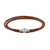 Leather wrap bracelet, 'Brown Charm' (15.5 inch) - 15.5 Inch Brown Leather Wrap Bracelet from Thailand (image 2a) thumbail