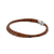 Leather wrap bracelet, 'Brown Charm' (15.5 inch) - 15.5 Inch Brown Leather Wrap Bracelet from Thailand (image 2c) thumbail