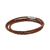 Wickelarmband aus Leder, (23 Zoll) - 23-Zoll-Wickelarmband aus geflochtenem braunem Leder aus Thailand