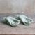 Porta incienso de cerámica Celadon, (par) - Juego de 2 soportes de incienso de celadón verde claro de Tailandia