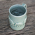 Ceramic mug, 'Celadon Parade' - Artisan Handmade Celadon Ceramic Elephant Mug from Thailand (image 2b) thumbail