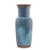 Ceramic vase, 'Vintage Decor' - Artisan Handmade Turquoise Blue Ceramic Vase from Thailand
