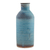 Vase aus Keramik, 'Blaue Erinnerungen - Handgefertigte Keramikvase in Blau und Braun