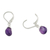 Amethyst dangle earrings, 'Glamorous Woman' - Amethyst and Silver Teardrop Dangle Earrings from Thailand (image 2c) thumbail