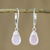 Pink chalcedony dangle earrings, 'Glamorous Woman' - Pink Chalcedony and Silver Dangle Earrings from Thailand (image 2) thumbail