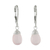 Pink chalcedony dangle earrings, 'Glamorous Woman' - Pink Chalcedony and Silver Dangle Earrings from Thailand thumbail