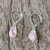 Pink chalcedony dangle earrings, 'Glamorous Woman' - Pink Chalcedony and Silver Dangle Earrings from Thailand (image 2b) thumbail