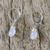 Chalcedony dangle earrings, 'Glamorous Woman' - Blue Chalcedony and Silver Dangle Earrings from Thailand (image 2b) thumbail