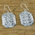 Sterling silver dangle earrings, 'Argent Blooms' - Thai Artisan Crafted 925 Silver Octagonal Floral Earrings