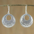 Pendientes colgantes de plata - Pendientes colgantes de plata con motivos de tribus de las colinas