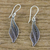 Sterling silver dangle earrings, 'Endless Inspiration' - Abstract Leaf Dangle Earrings in Sterling Silver