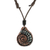 Recycled papier mache pendant necklace, 'Seashell Spiral' - Recycled Papier Mache Seashell Necklace from Thailand