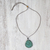 Recycled papier mache pendant necklace, 'Leaf Slab' - Recycled Papier Mache Leaf Pendant Necklace from Thailand