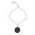 Recycled papier mache pendant necklace, 'Ocean Glyph' - Adjustable Papier Mache Pendant Necklace from Thailand