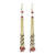 Gold plated garnet and onyx waterfall earrings, 'Elysian Cascade' - Gold Plated Garnet and Onyx Waterfall Earrings from Thailand (image 2a) thumbail