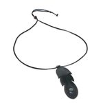 Agate and leather pendant necklace, 'Feather Spirit' - Thai Agate and Leather Feather Pendant Necklace
