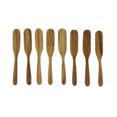 Teakwood butter knives, 'Tasty Spread' (set of 8) - Handcrafted Teakwood Butter Knives from Thailand (Set of 8)