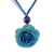 Halskette mit natürlichem Rosenanhänger - Halskette mit natürlichem Rosenanhänger in Blaugrün aus Thailand
