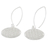 Sterling silver dangle earrings, 'Fractal Circle' - Thai Sterling Silver and Cubic Zirconia Dangle Earrings