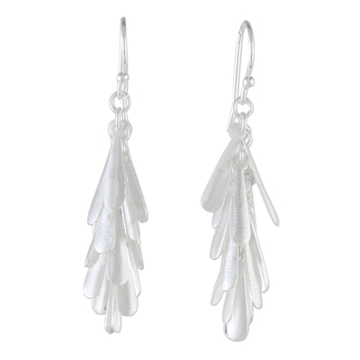 Sterling silver dangle earrings, 'April Showers' - Handmade Sterling Silver Dangle Earrings from Thailand