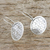 Pendientes colgantes de plata de ley - Aretes colgantes de plata esterlina con tejido circular de Tailandia
