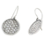 Sterling silver dangle earrings, 'Woven Circle' - Sterling Silver Circle Weave Dangle Earrings from Thailand