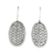 Pendientes colgantes de plata de ley - Pendientes colgantes de tejido ovalado de plata esterlina de Tailandia