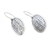Pendientes colgantes de plata de ley - Pendientes colgantes de tejido ovalado de plata esterlina de Tailandia