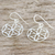 Sterling silver dangle earrings, 'Inner Blossoms' - Sterling Silver Floral Dangle Earrings from Thailand