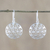 Sterling silver dangle earrings, 'Full Bloom' - Thai Artisan Sterling Silver Floral Motif Dangle Earrings
