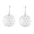 Sterling silver dangle earrings, 'Full Bloom' - Thai Artisan Sterling Silver Floral Motif Dangle Earrings