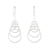 Sterling silver dangle earrings, 'Echolocation' - Handmade Sterling Silver Rings Dangle Earrings from Thailand