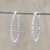 Sterling silver hoop earrings, 'Spiral Onwards' - Handmade Sterling Silver Twisted Hoop Earrings from Thailand (image 2) thumbail