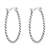 Sterling silver hoop earrings, 'Spiral Onwards' - Handmade Sterling Silver Twisted Hoop Earrings from Thailand thumbail