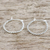 Sterling silver hoop earrings, 'Spiral Onwards' - Handmade Sterling Silver Twisted Hoop Earrings from Thailand