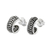 Sterling silver half hoop earrings, 'Winding' - Handcrafted Sterling Silver Half Hoop Earrings from Thailand