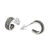 Sterling silver half hoop earrings, 'Winding' - Handcrafted Sterling Silver Half Hoop Earrings from Thailand