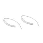 Sterling silver drop earrings, 'Curved Pillars' - Curvy Sterling Silver Drop Earrings from Thailand