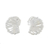 Sterling silver stud earrings, 'Unseen Moons' - Thai Artisan Sterling Silver Wire Wrapped Moon Stud Earrings