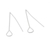 Sterling silver threader earrings, 'Plummet' - Sterling Silver Teardrops Long Threader Earrings Thailand (image 2c) thumbail