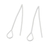 Sterling silver threader earrings, 'Plummet' - Sterling Silver Teardrops Long Threader Earrings Thailand (image 2d) thumbail