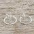 Sterling silver half-hoop earrings, 'Spiral Away' - Handcrafted Sterling Silver Half-Hoop Earrings from Thailand