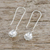 Sterling silver drop earrings, 'Hanging Blossoms' - Sterling Silver Blossom Drop Earrings from Thailand